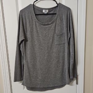 Old Navy Heather Gray Long Sleeve Tee